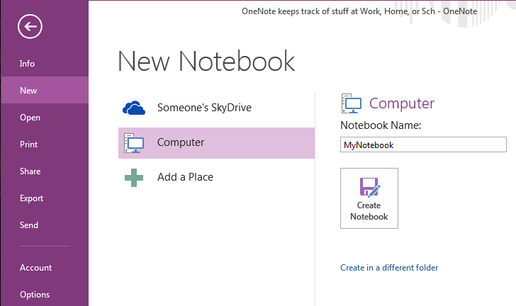 New notebook screen image